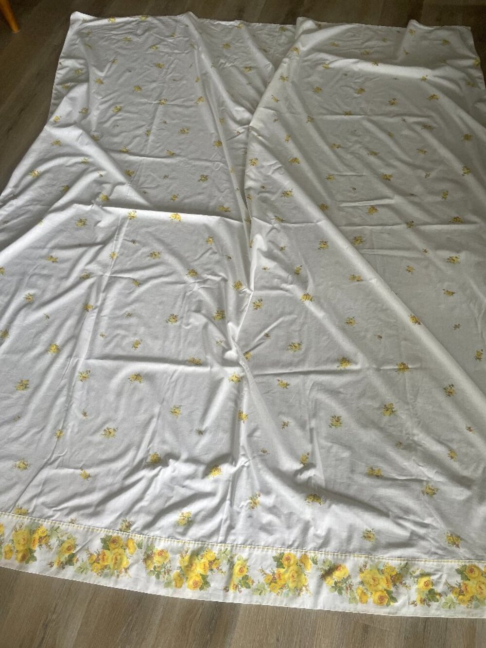 Vintage Sears Floral Bed Sheet and Pillow Case